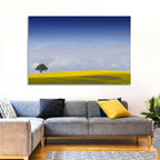 Solitary Tree Over Rapeseed Field Wall Art