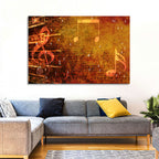 Grunge Sheet Music Collage Wall Art
