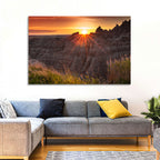 Badlands National Park Sunset Wall Art