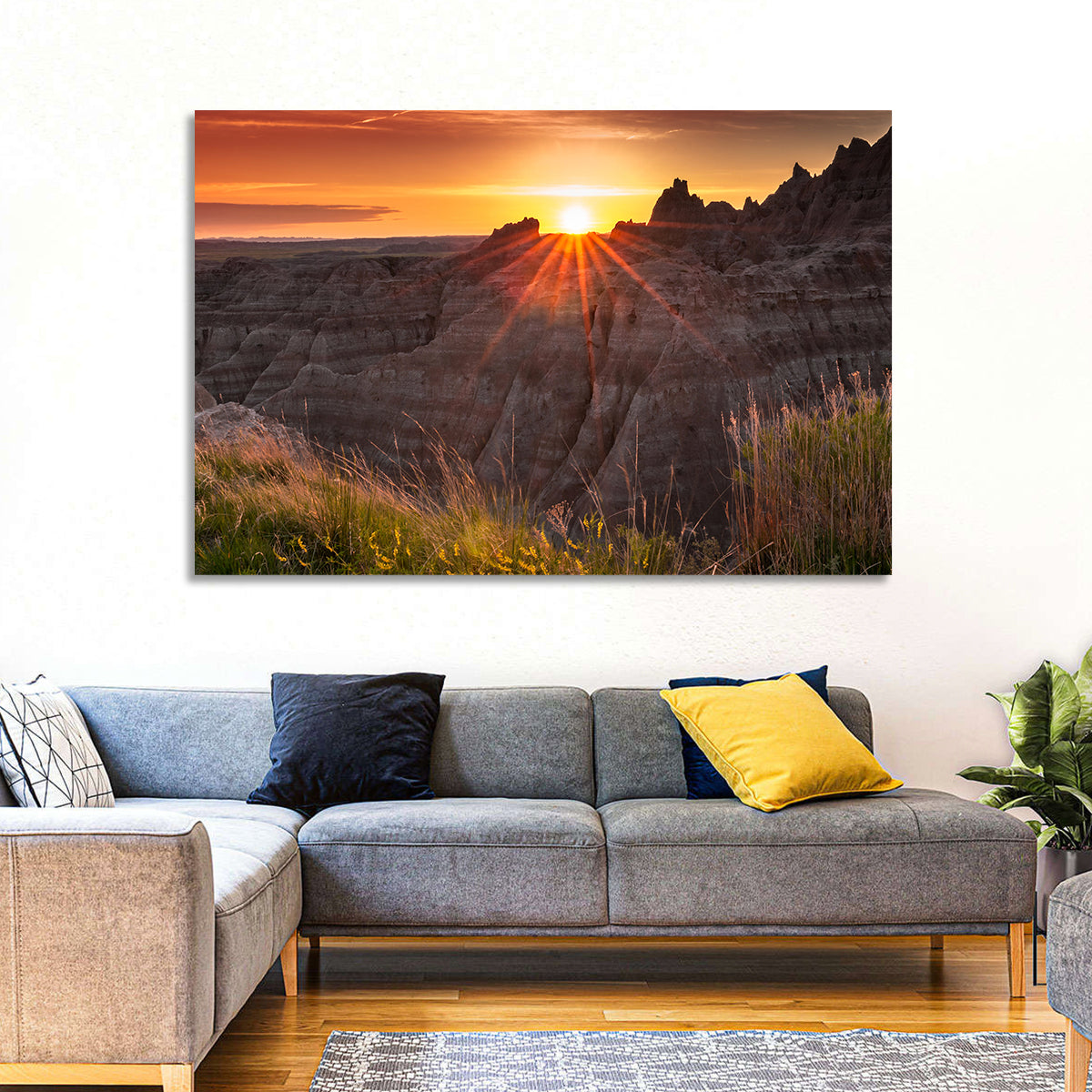 Badlands National Park Sunset Wall Art