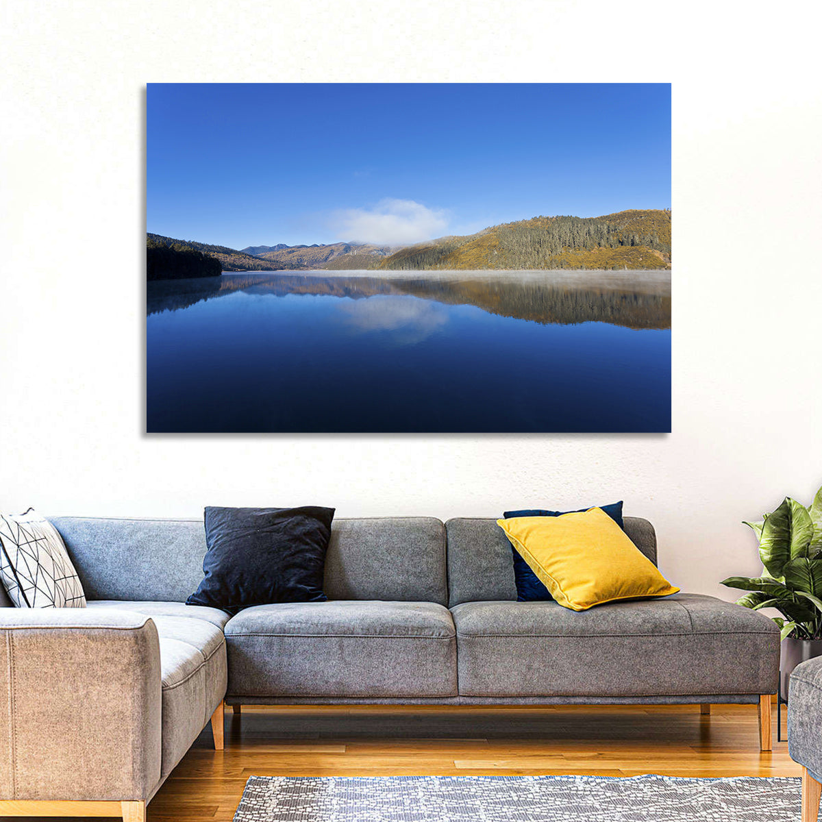 Shudu Lake Wall Art in a room, landscape