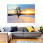 Snowy Winter Sunrise Wall Art
