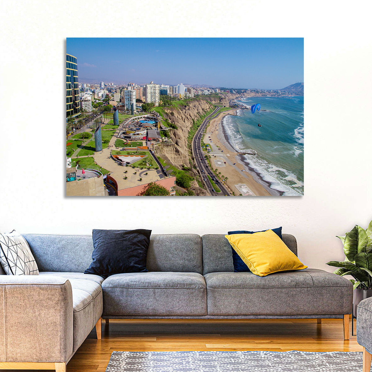 Miraflores Park Coastline Wall Art