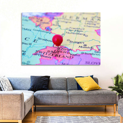 Switzerland Map Wall Art