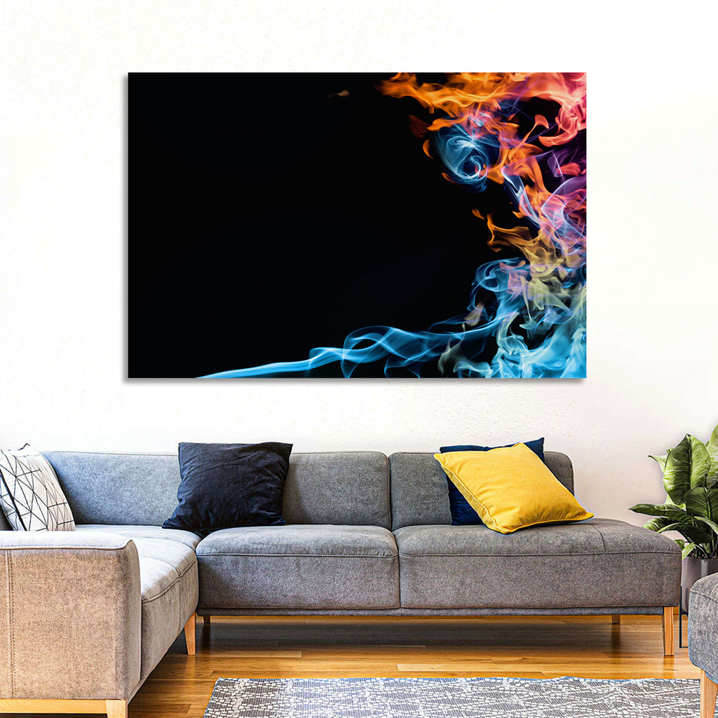 Glowing Flame Abstract Wall Art
