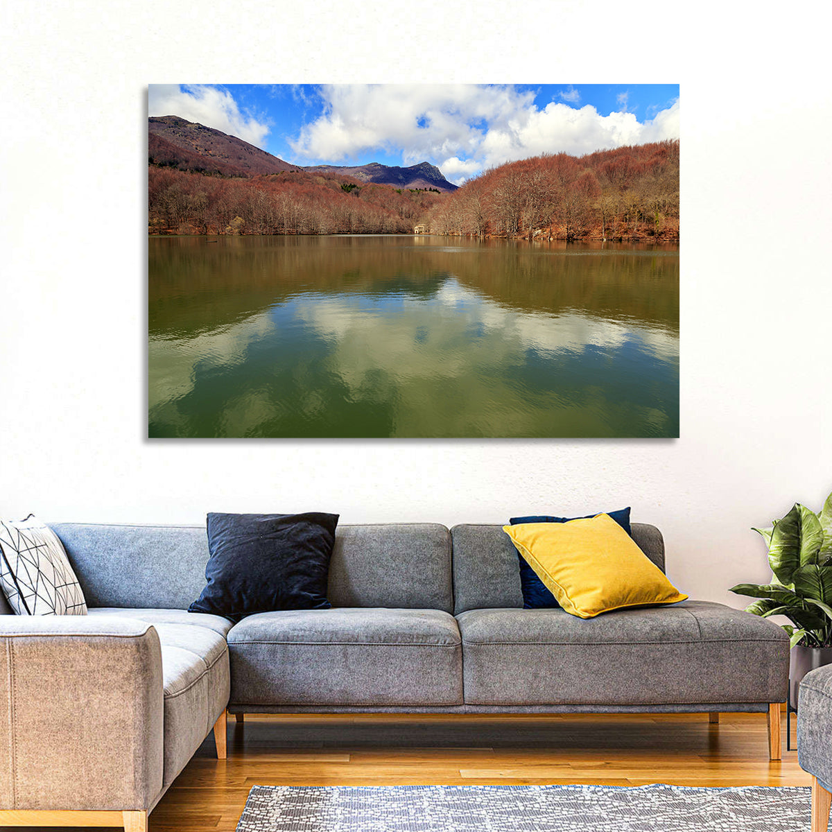 Lake Santa Fe Montseny Wall Art in a room, landscape