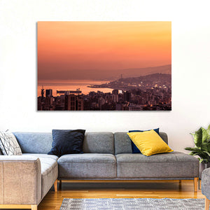 Beirut City Sunset Wall Art