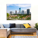 Jakarta Skyline with Wisma 46 Wall Art