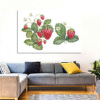 Fresh Strawberry Botanical Illustration Wall Art