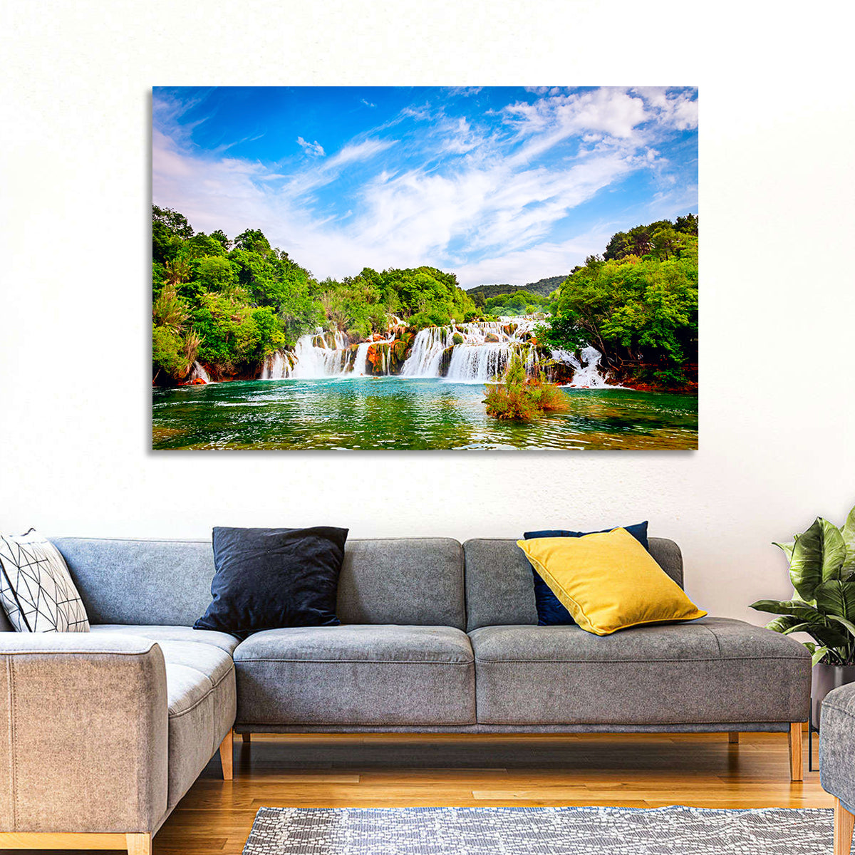 Skradinski Buk Waterfall, Krka Wall Art in a room, landscape