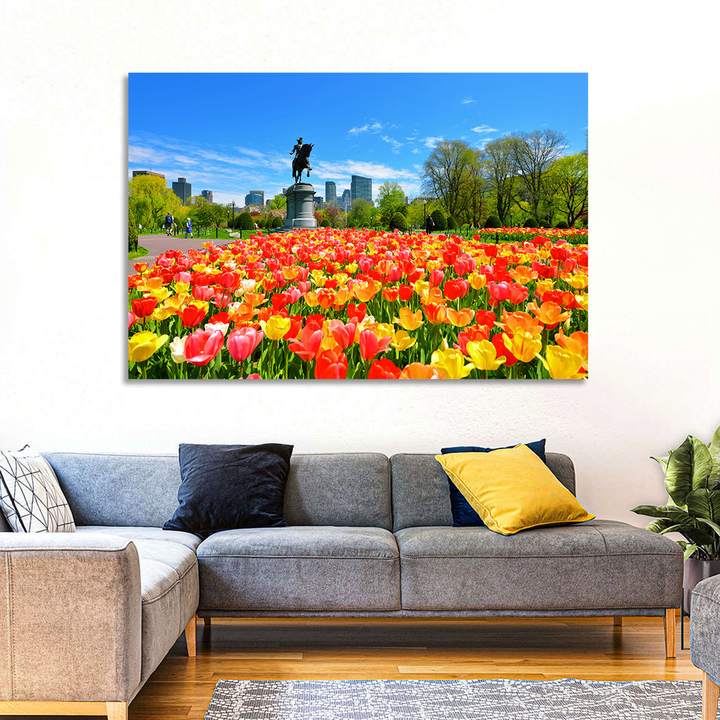 Boston Public Garden Tulips Wall Art