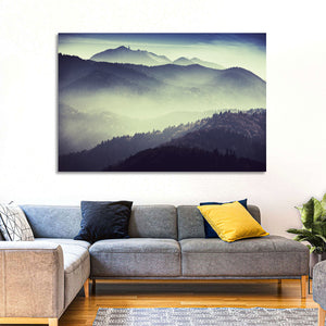 Foggy Forest Valley Wall Art