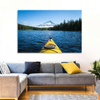 Yellow Kayak at Trillium Lake Wall Art