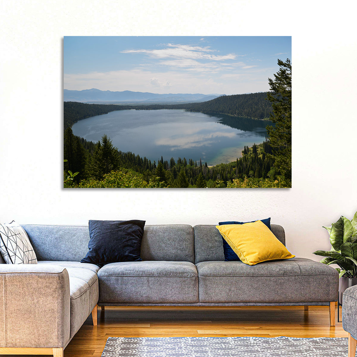 Phelps Lake Reflections Wall Art in a room, landscape