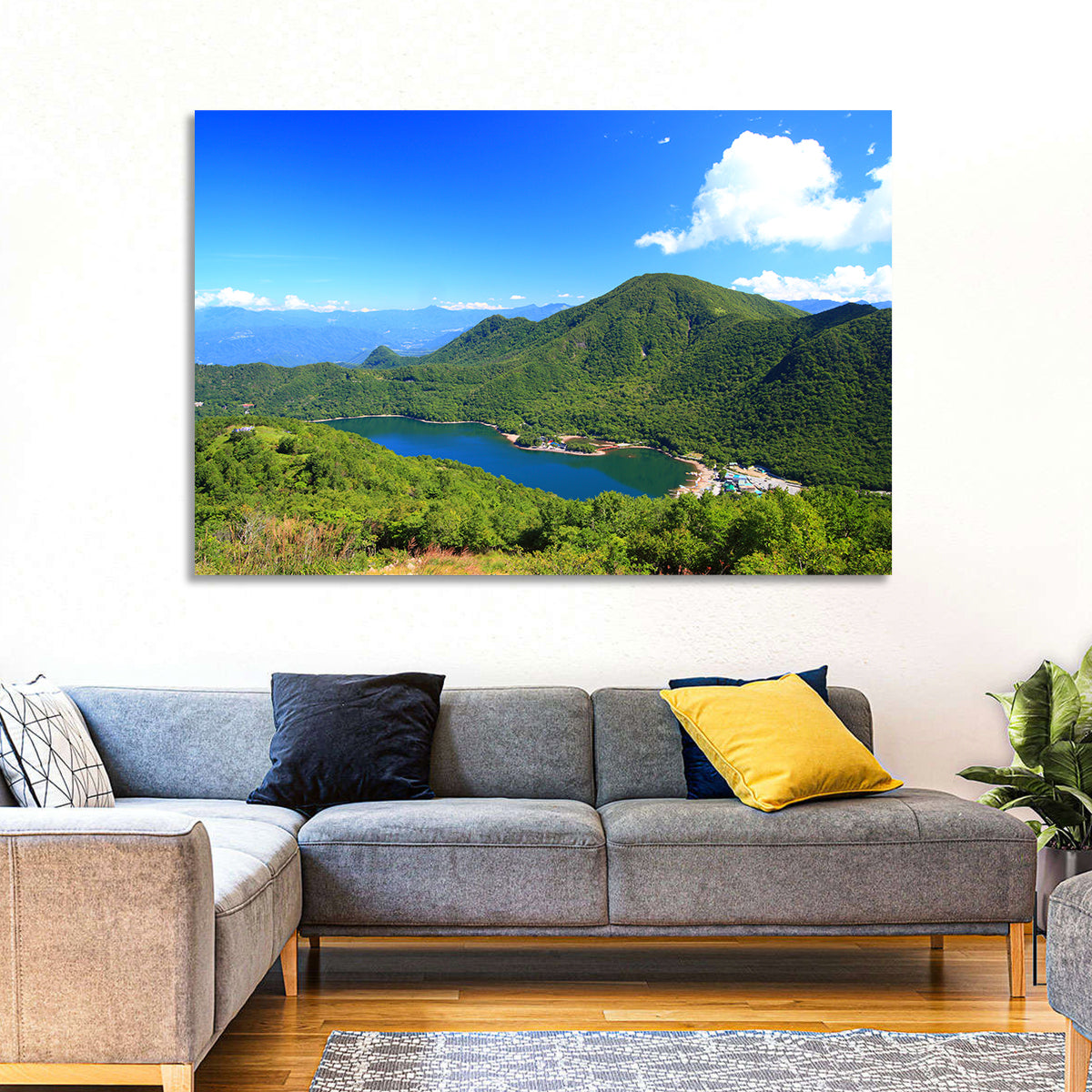 Mount Akagi and Lake Yunoko Wall Art in a room, landscape