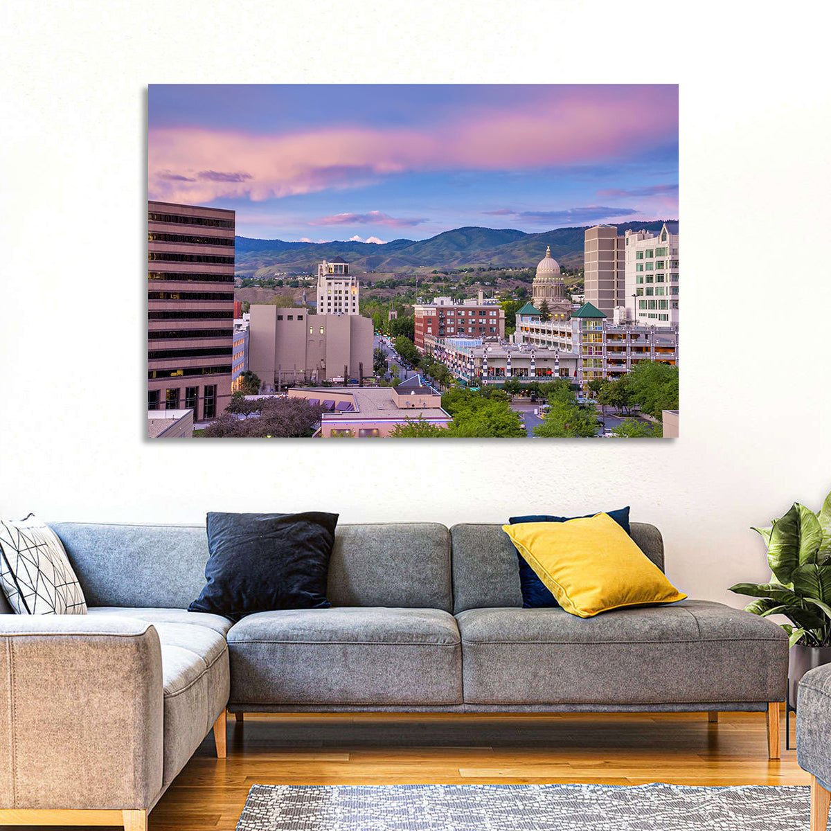 Boise Downtown at Golden Hour Wall Art