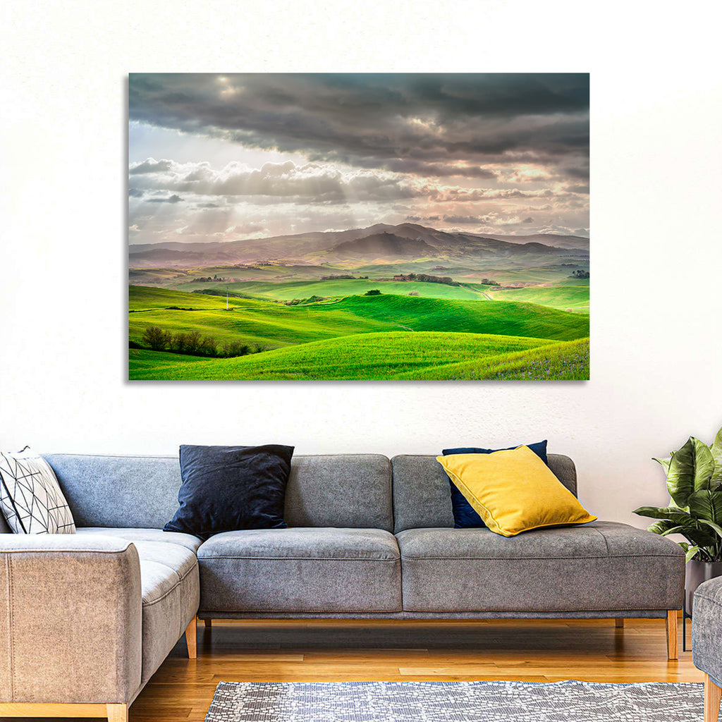 Tuscan Sunlit Hills Wall Art