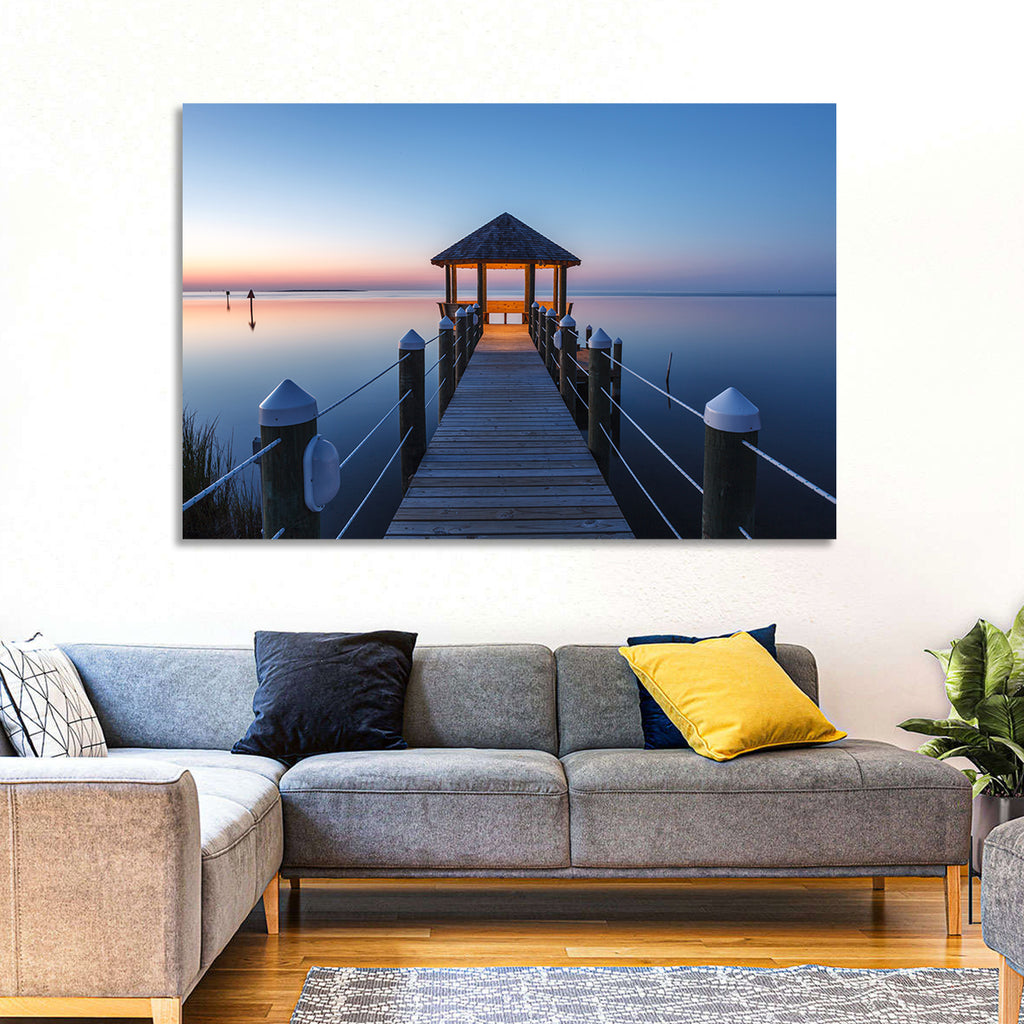 Pamlico Sound Twilight Gazebo Wall Art