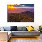 Blue Ridge Sunset Over Autumn Ridges Wall Art