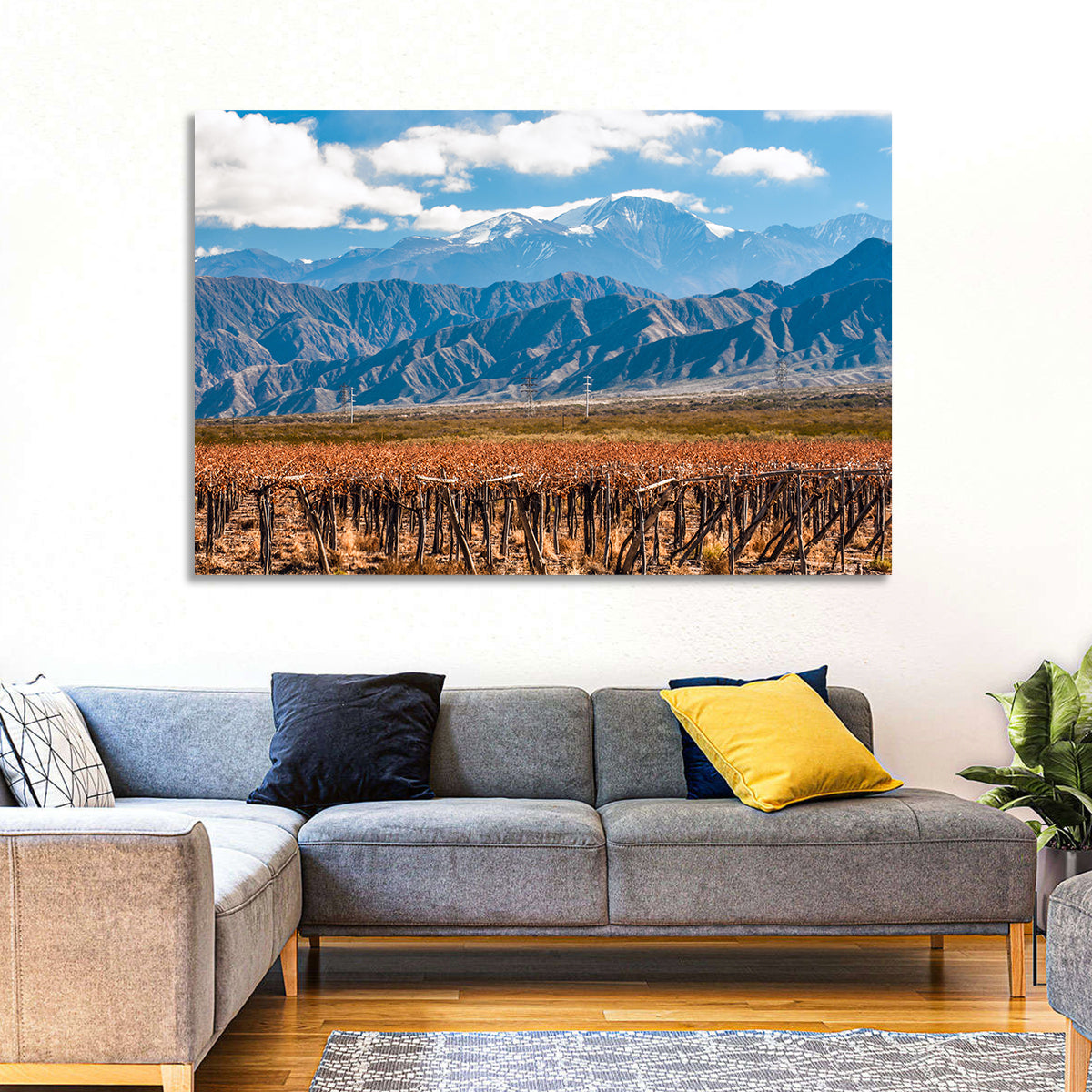 Vineyard Below Aconcagua Wall Art