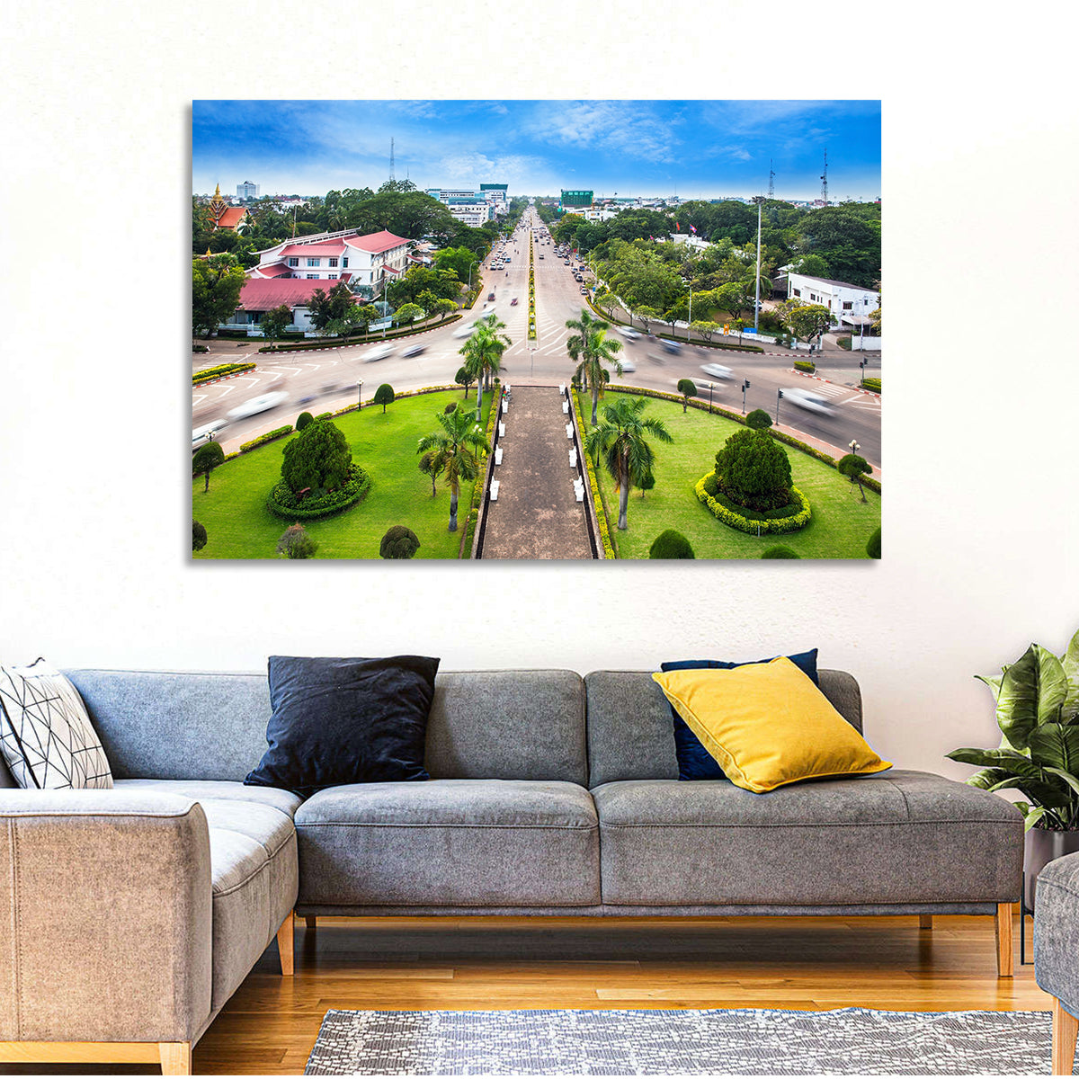 Phnom Penh Independence Monument Boulevard Wall Art in a room, landscape