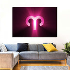 Radiant Aries Zodiac Emblem Wall Art