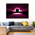 Libra Symbol Neon Glow Wall Art