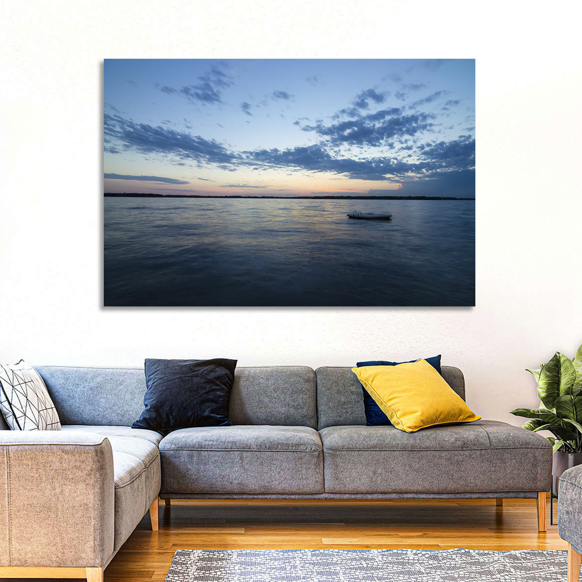 Lake Okoboji at Twilight Wall Art in a room, landscape