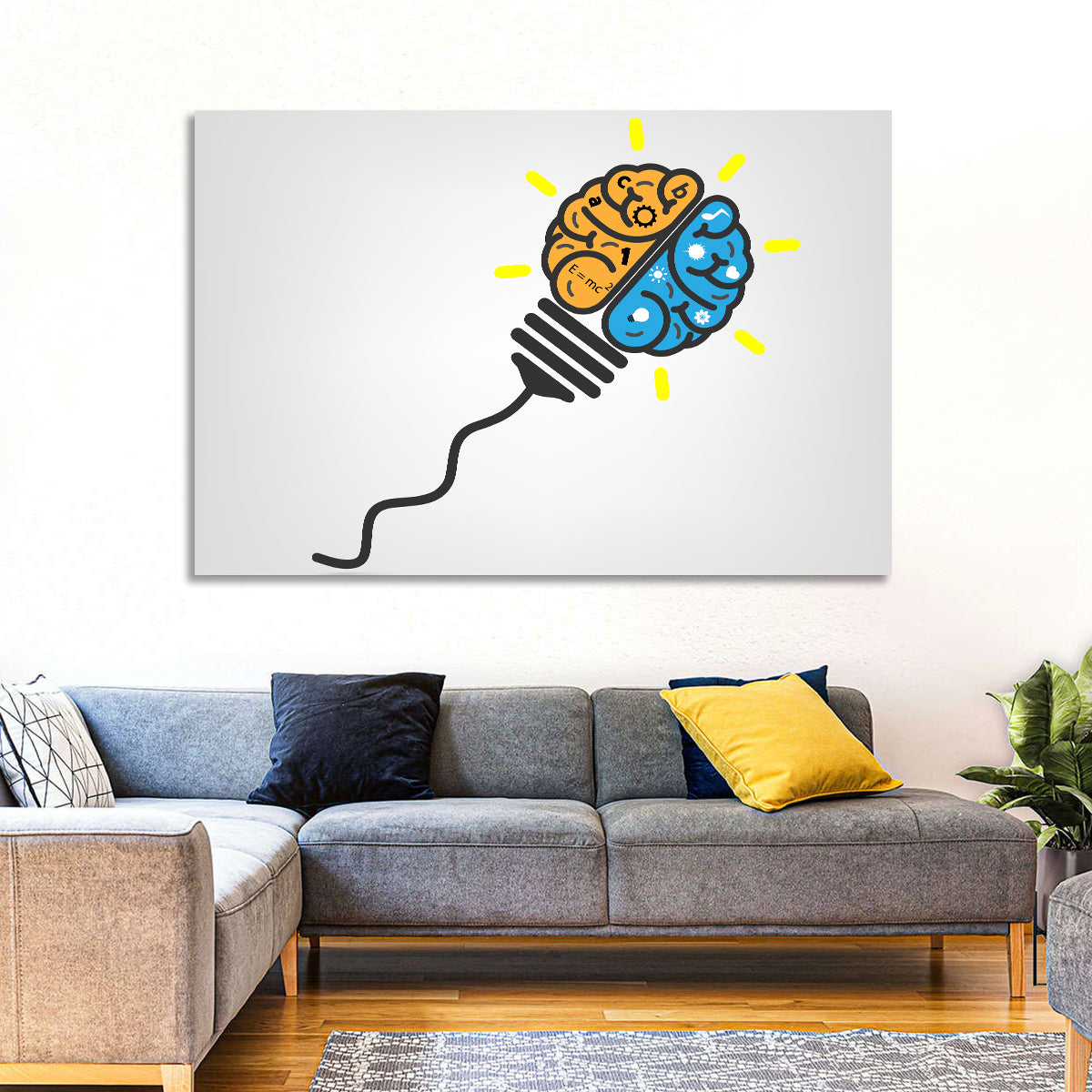 Think Out of the Box Wall Art in a room, landscape