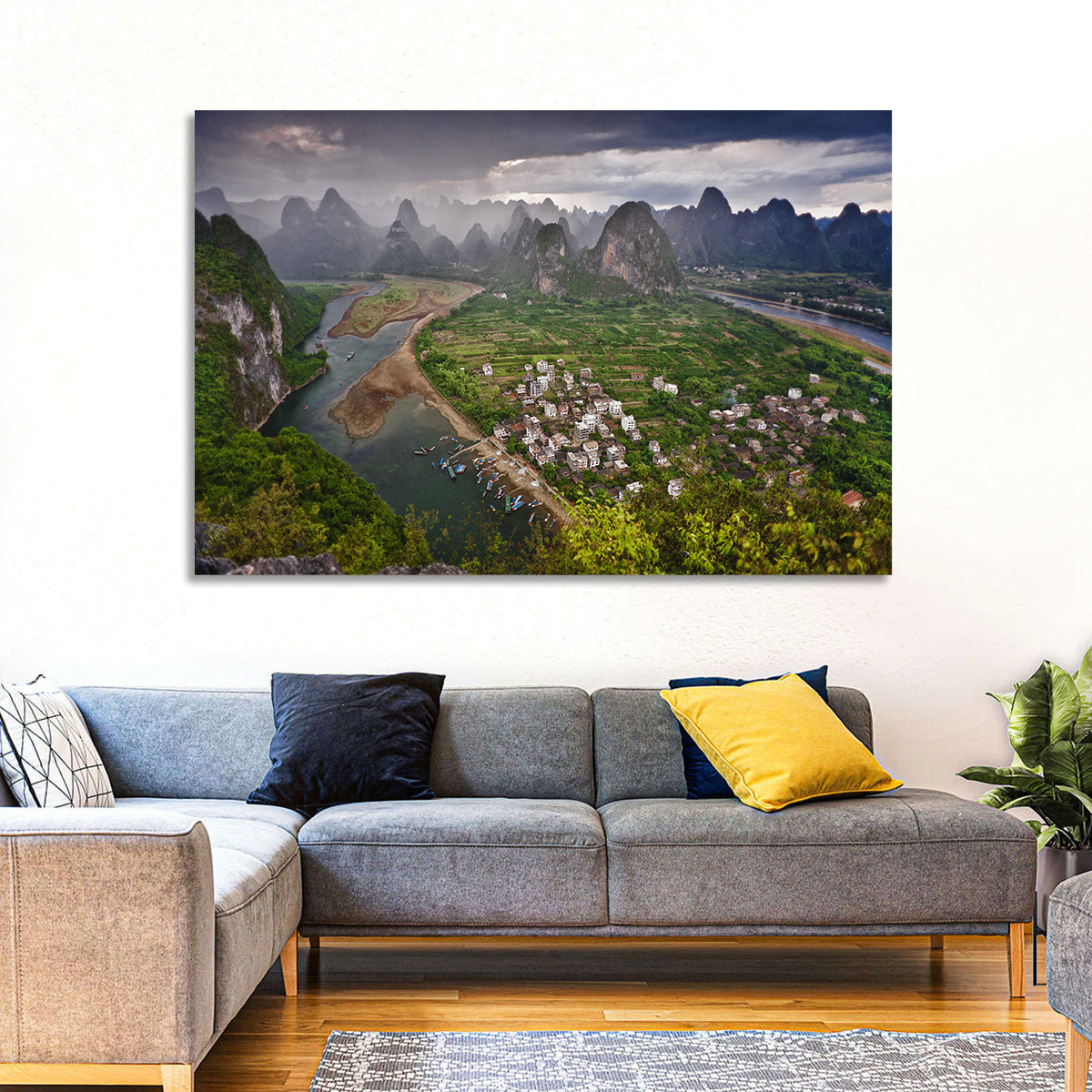 Laozhai Hill Karst Panorama Wall Art in a room, landscape