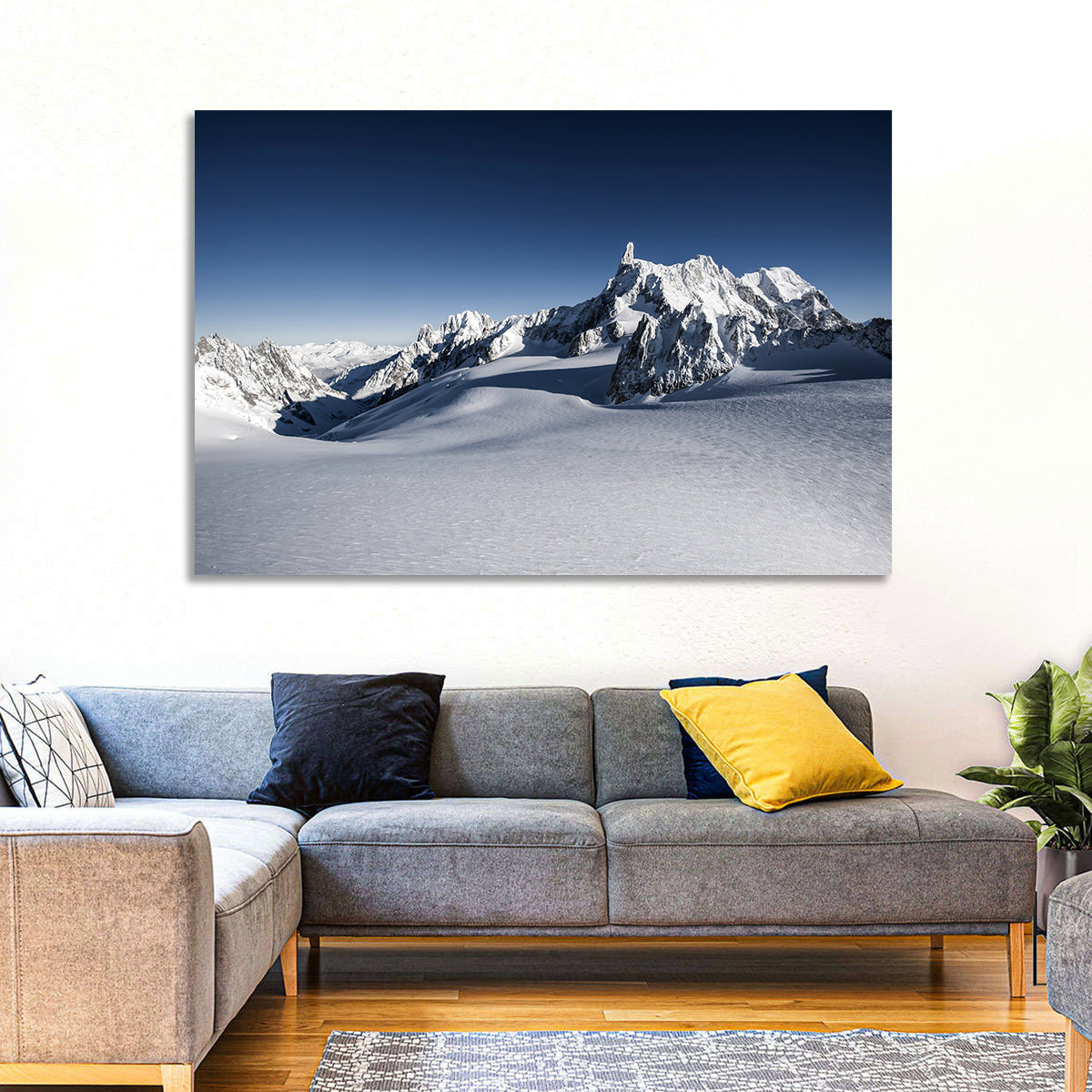 Mont Blanc Vista Wall Art in a room, landscape