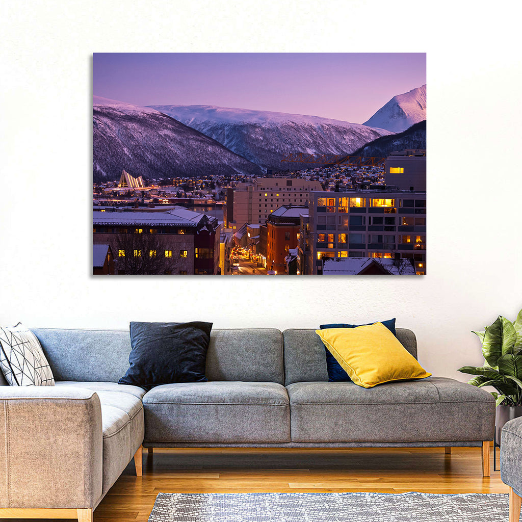 Tromsø Twilight Cityscape Wall Art