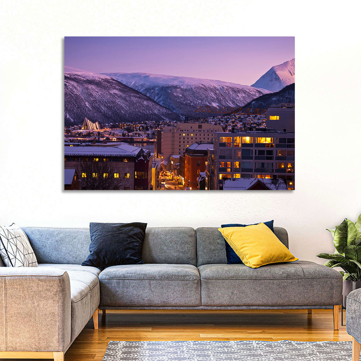 Tromsø Twilight Cityscape Wall Art