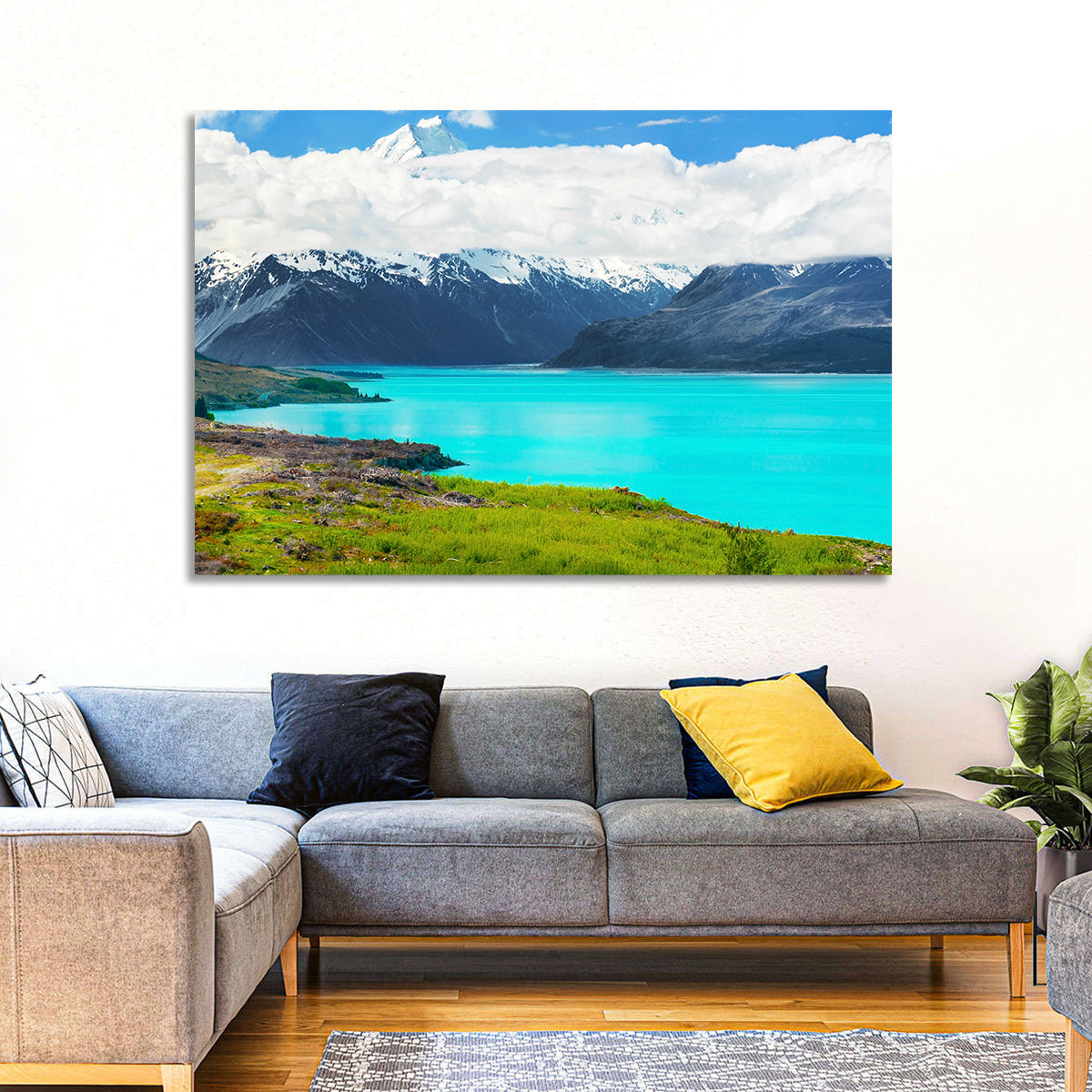 Turquoise Lake Pukaki with Mount Cook Wall Art