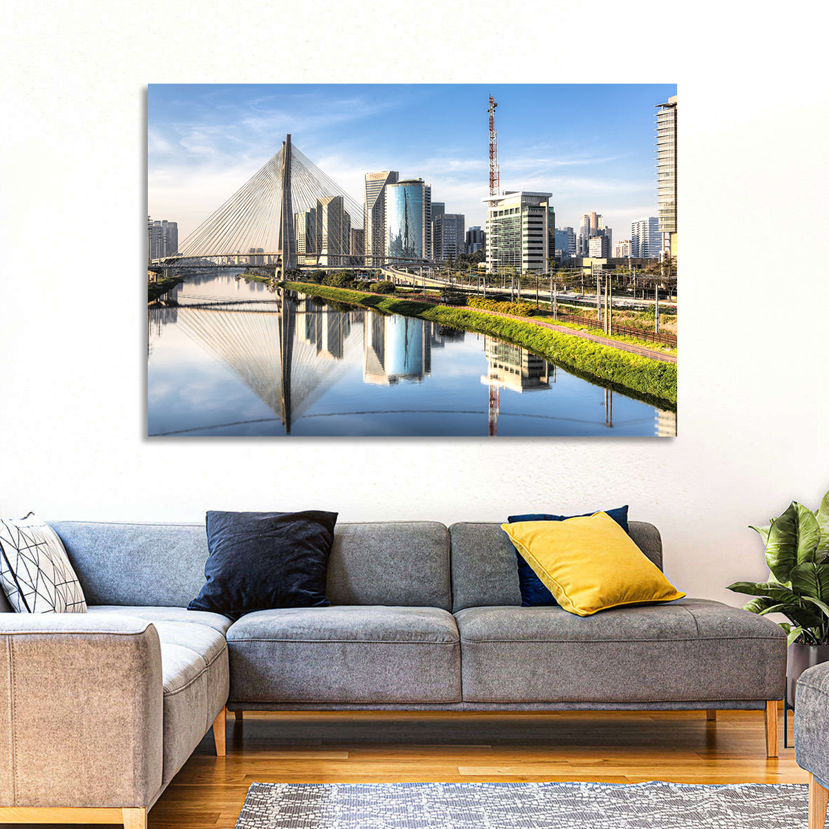 Estaiada Bridge Reflections Wall Art