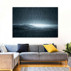 Rain Storm Over Mountains Wall Art