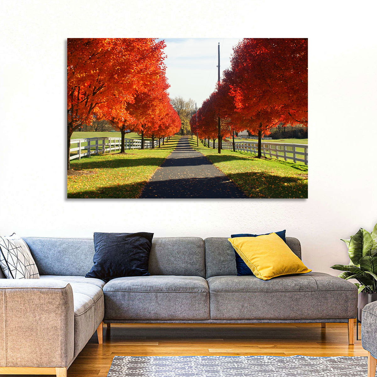 Frederick Farm Road Wall Art in a room, landscape