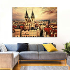Prague Old Town Skyline at Golden Hour Wall Art