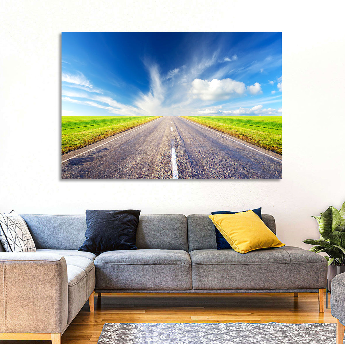 Road to Infinity Wall Art in a room, landscape