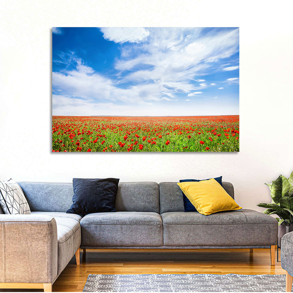 Red Poppy Field Wall Art