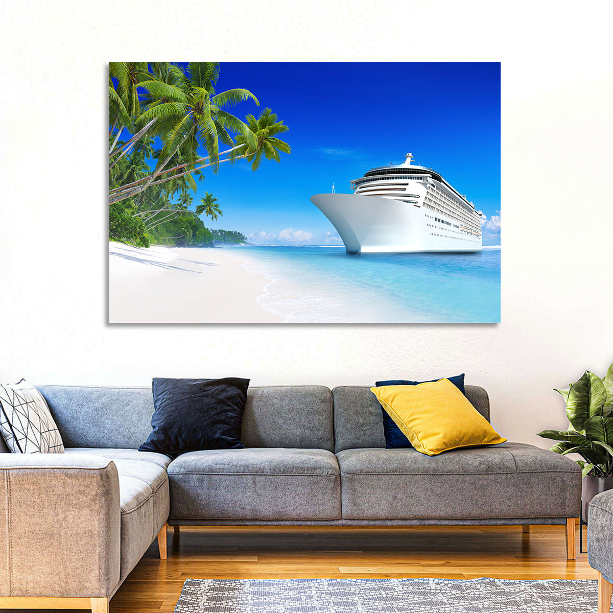 Luxurious Cruise Beach Docking Wall Art