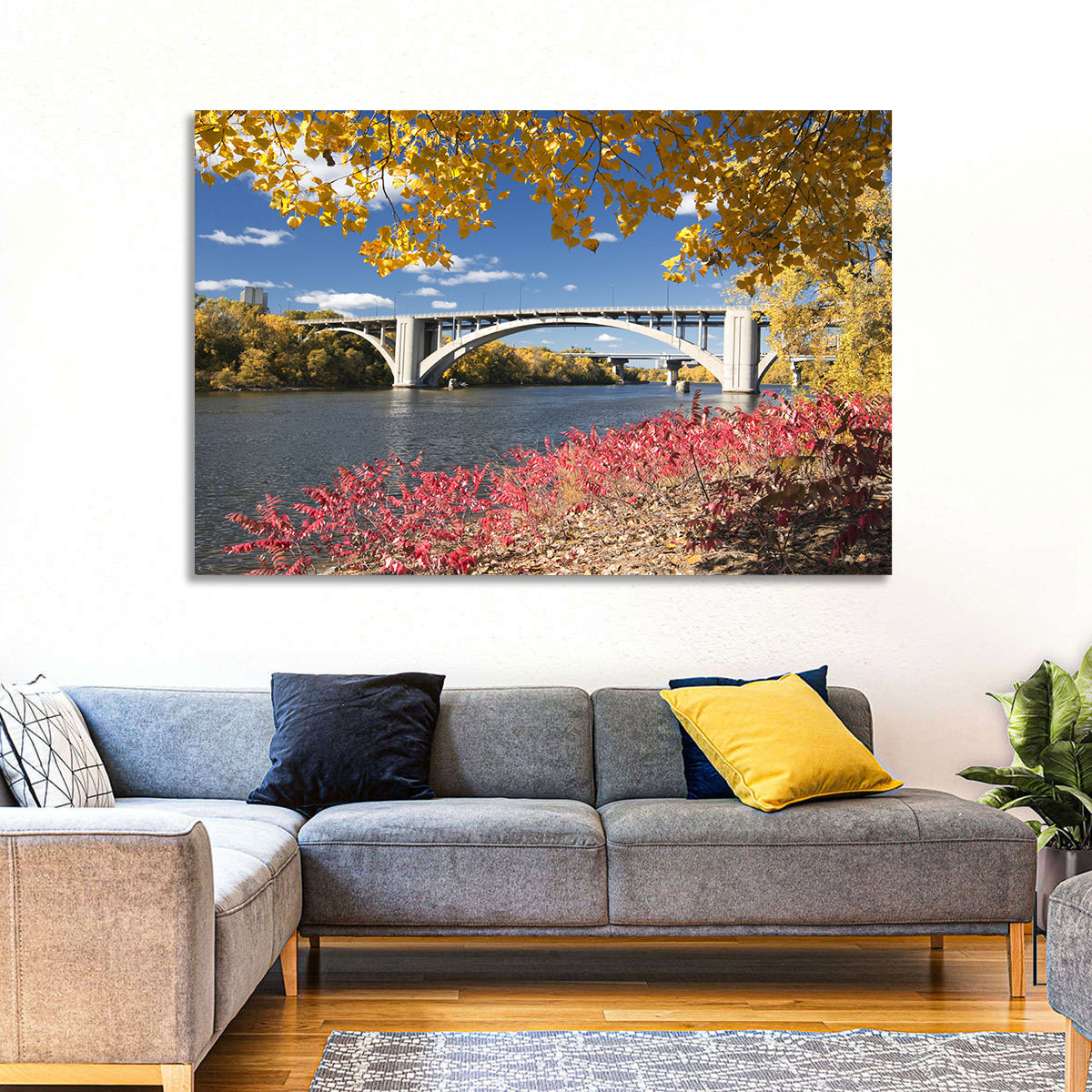 Ford Parkway Bridge, Minneapolis Wall Art in a room, landscape