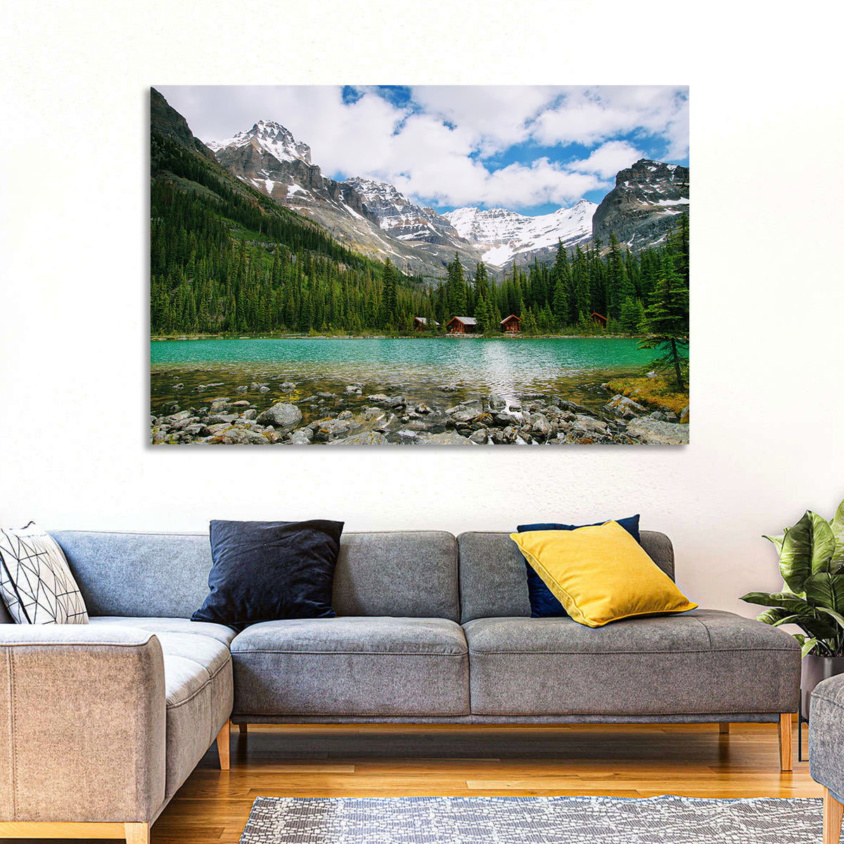 Lake O'hara Wall Art in a room, landscape