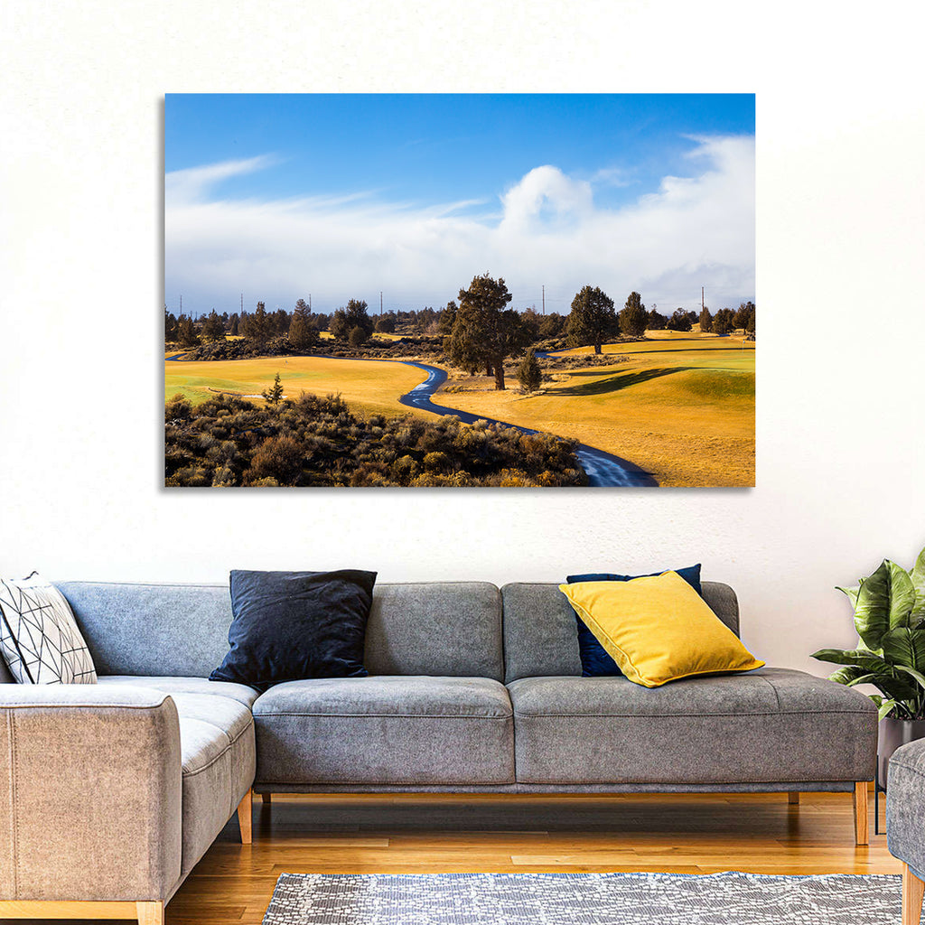 Central Oregon Golf Course with Winding Path Wall Art