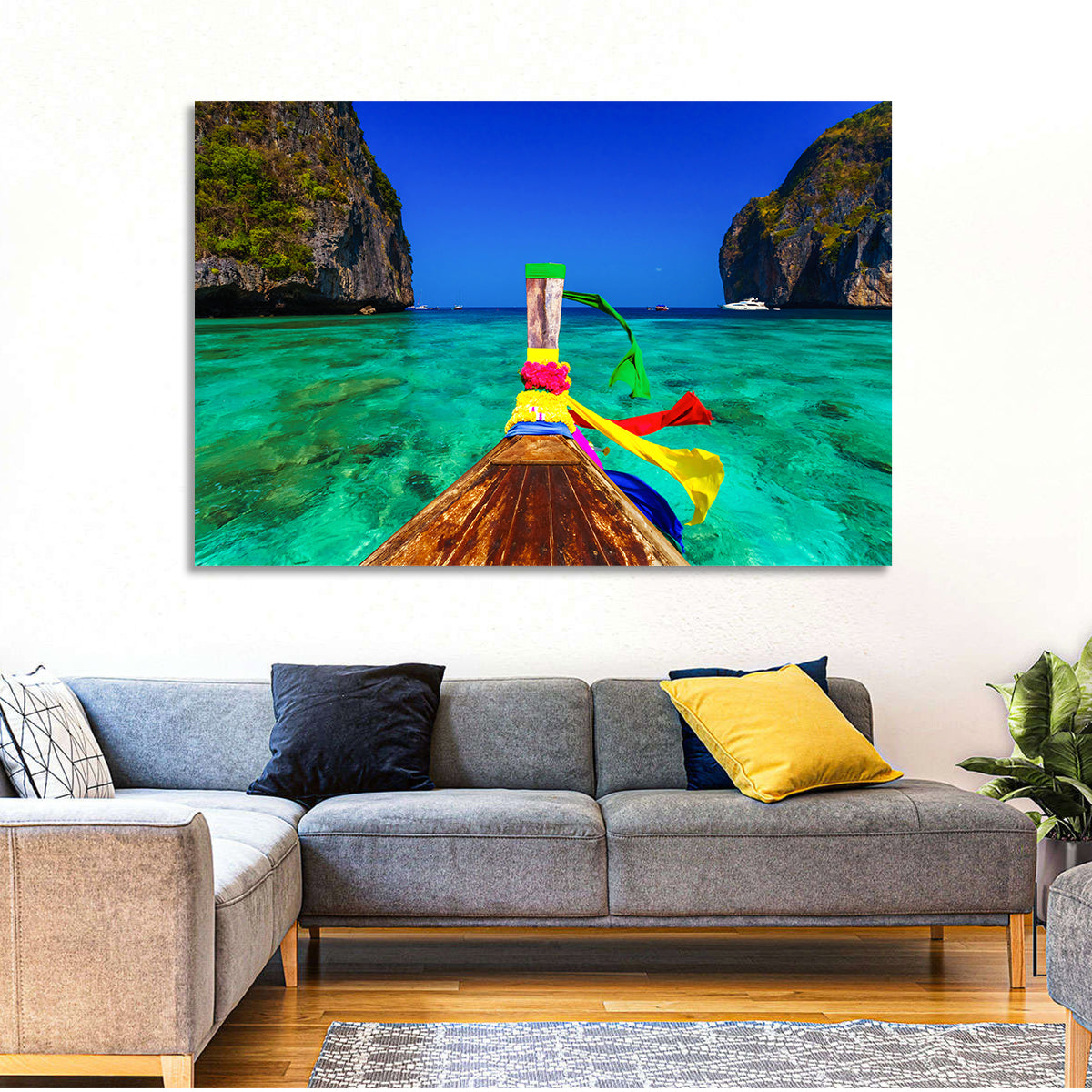 Maya Bay Boat Wall Art