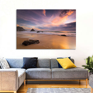 Adraga Beach Sunset Wall Art