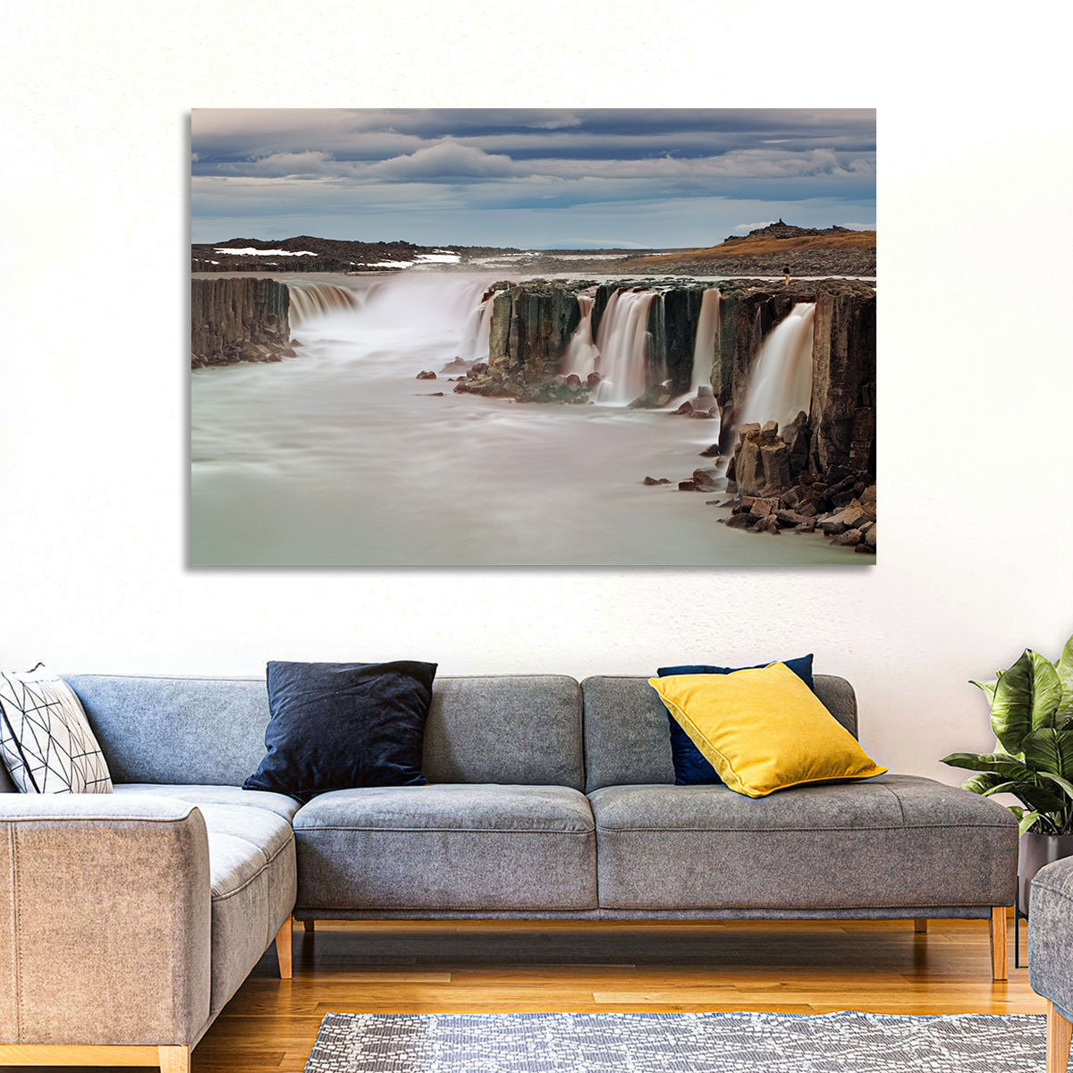 Selfoss Waterfall, Iceland Wall Art in a room, landscape