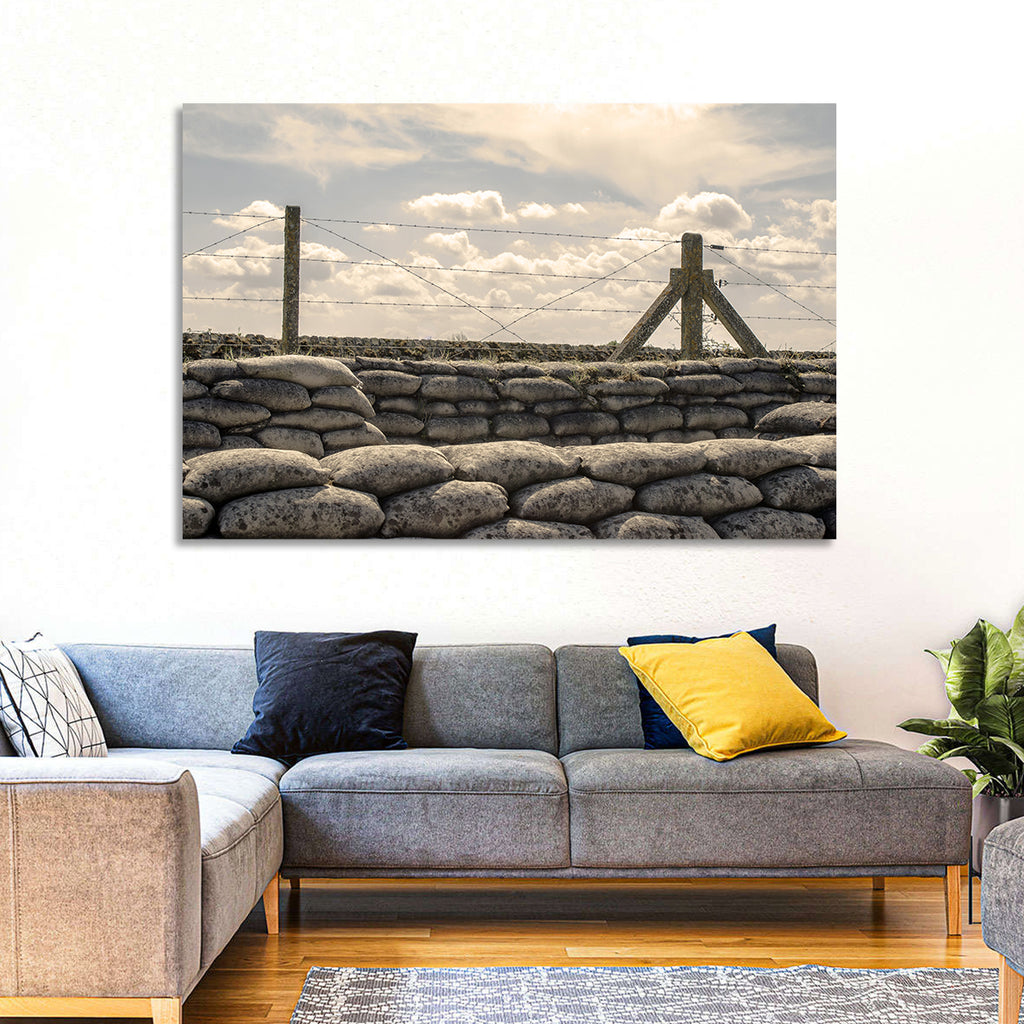 Wwi Trench with Sandbags Wall Art