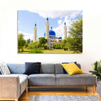 Blue Domed Mosque with Golden Minarets Wall Art