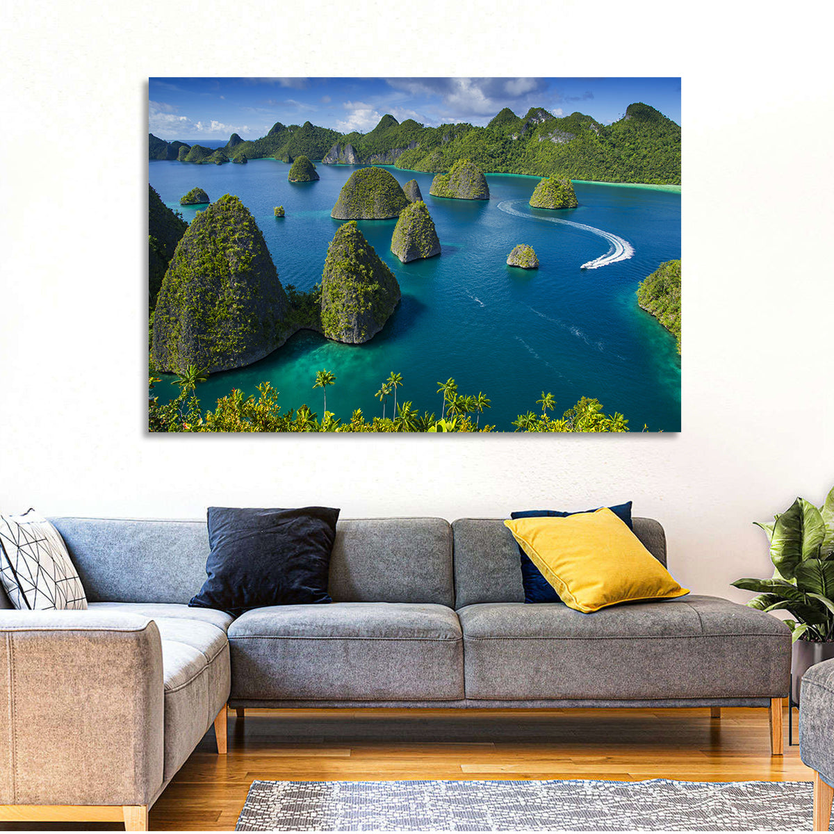 Wayag Islands, Raja Ampat Wall Art in a room, landscape